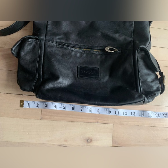 TOSCA Black Leather Shoulder Bag - Picture 8 of 10